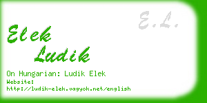 elek ludik business card